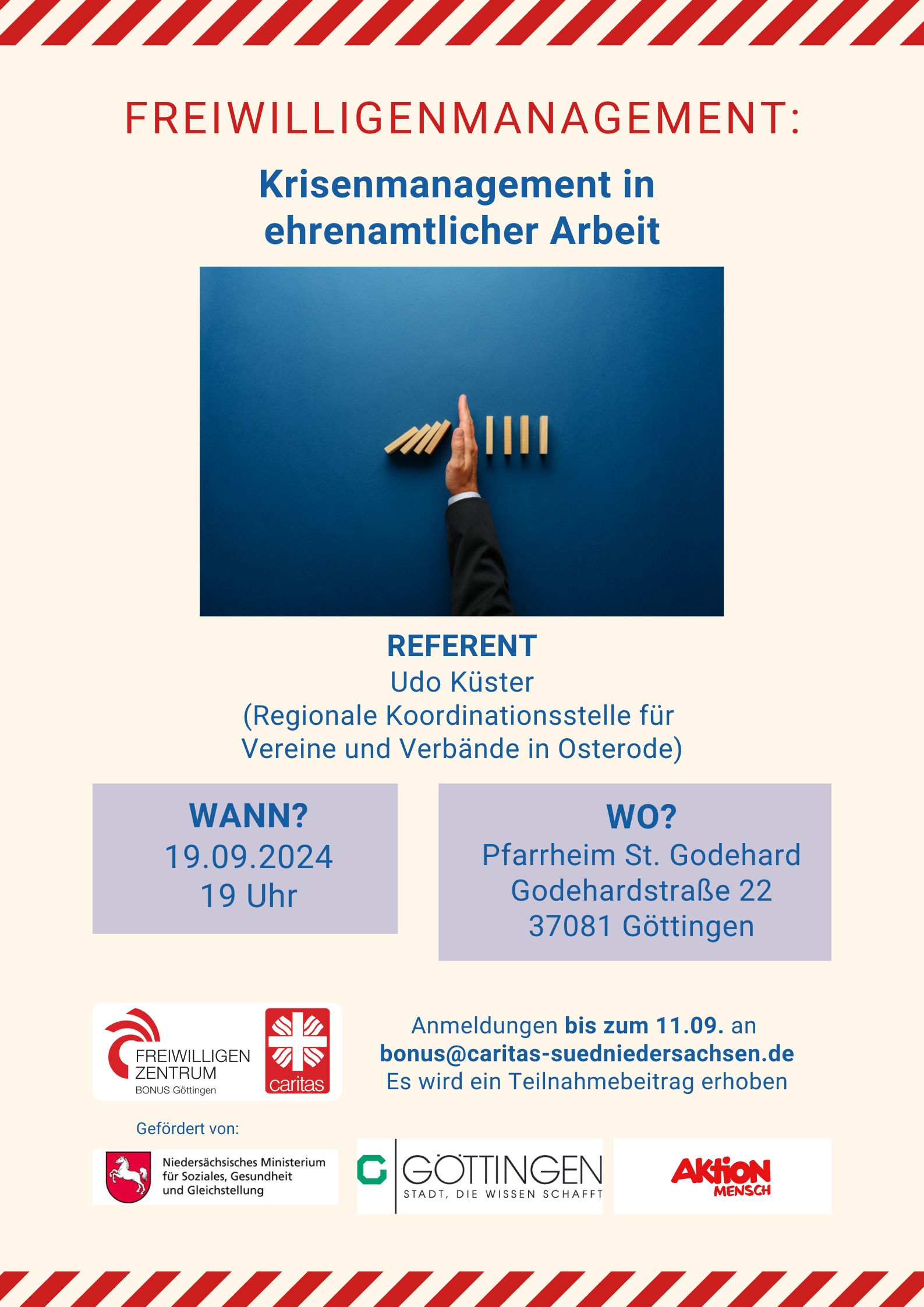 Plakat: Krisenmanagement in ehrenamtlicher Arbeit
