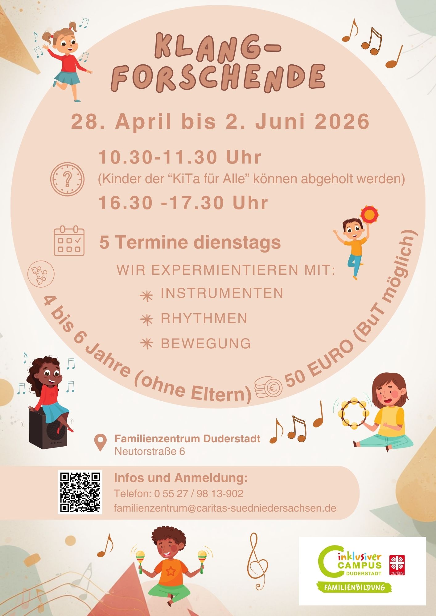 Plakat Klangforschende April bis Juni 2026